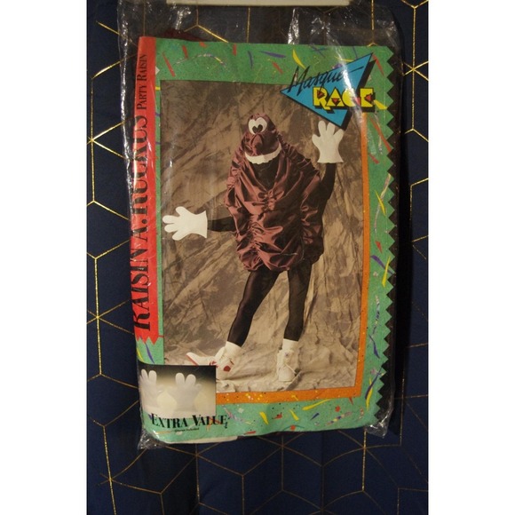 Masquerage Other - Vintage‎ NOS California Raisin A. Ruckus Halloween Costume NIP Masquerage